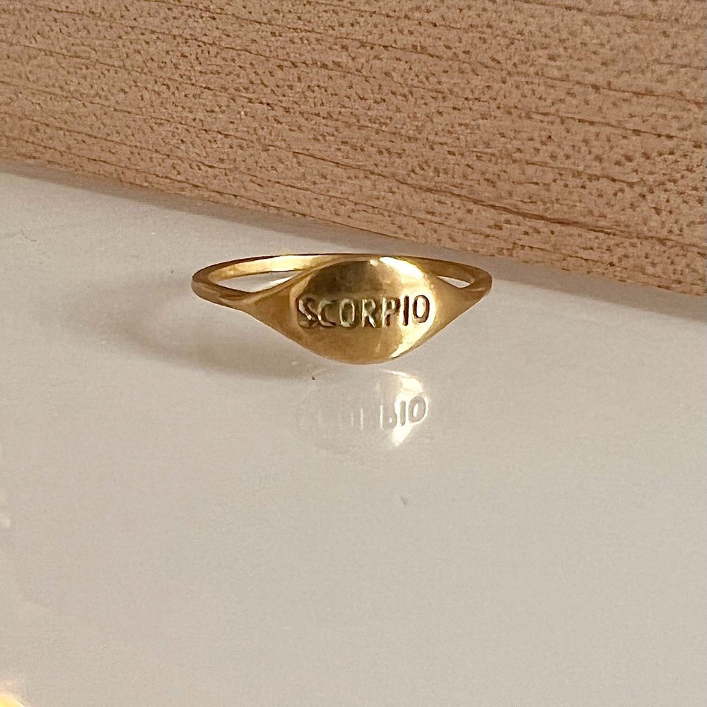 Little Signet Scorpio Ring